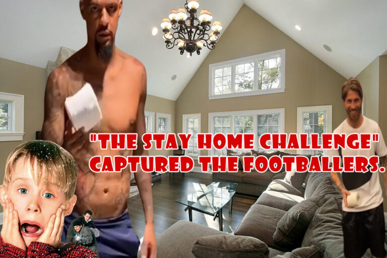 “The Stay Home Challenge” captured the footballers.