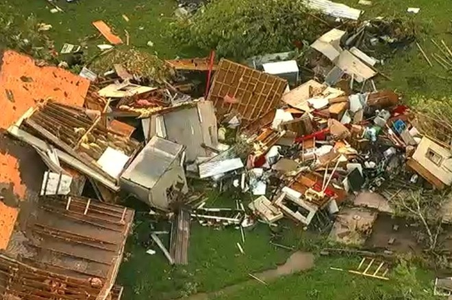 A tornado hit the US state of Texas on Wednesday evening, April 22.