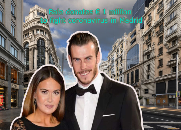 Bale donates € 1 million to fight coronavirus in Madrid