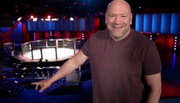 Dana White showed a picture of the octagon on Fight Island in Abu Dhabi
