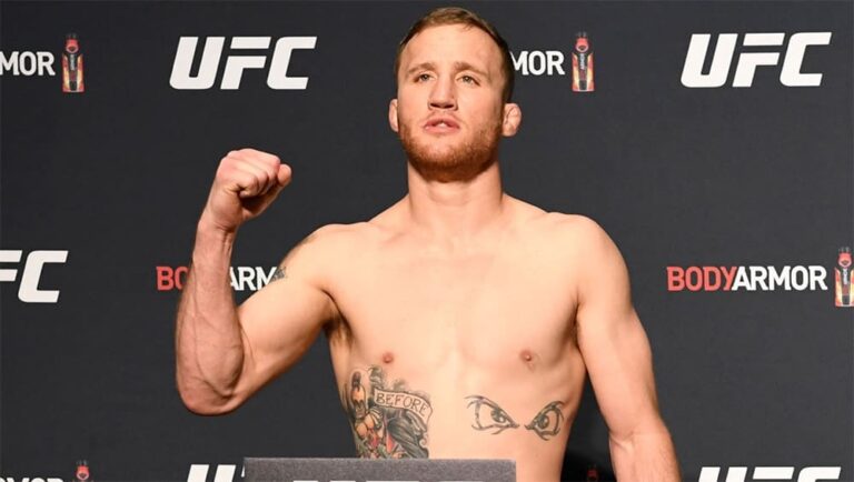 Justin Gaethje received a serious cut in training. What does his face look like? Photo