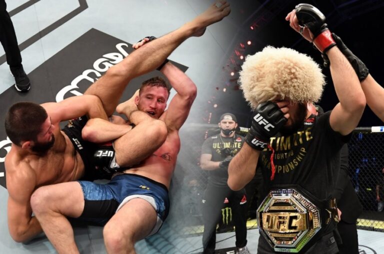 Khabib Nurmagomedov explained why he finished Gaethje with a triangle, but not with an elbow lever