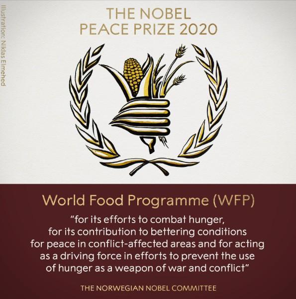 Nobel Peace Prize awarded to the World Food Program