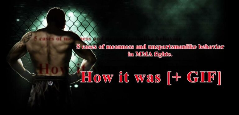 5 cases of meanness and unsportsmanlike behavior in MMA fights. How it was [+ GIF]