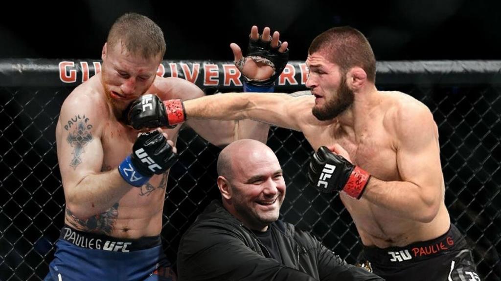 Dana White told the story how Khabib made fun of Gaethje during the fight