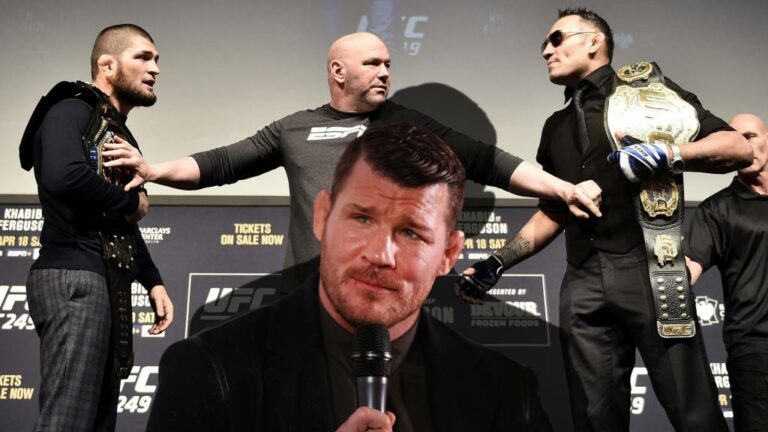 Michael Bisping reacted to Ferguson’s criticism of Khabib’s record