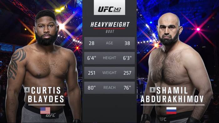 Fight Video Curtis Blaydes vs. Shamil Abdurakhimov (UFC 242)