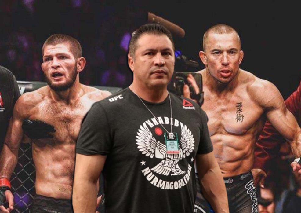 Khabib's coach commented on rumors of a fight with St-Pierre.
