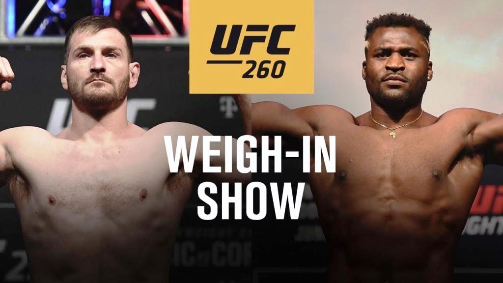 UFC 260 Weigh-in Results