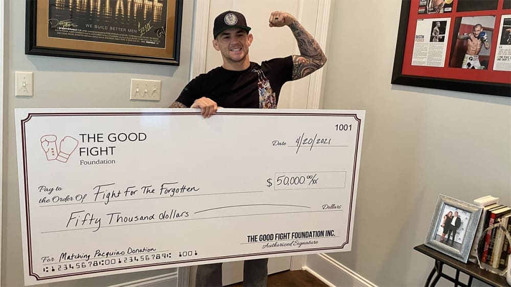 Dustin Poirier announced a joint charity project with Manny Pacquiao