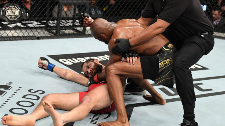 Kamaru Usman knocks out Jorge Masvidal at UFC 261
