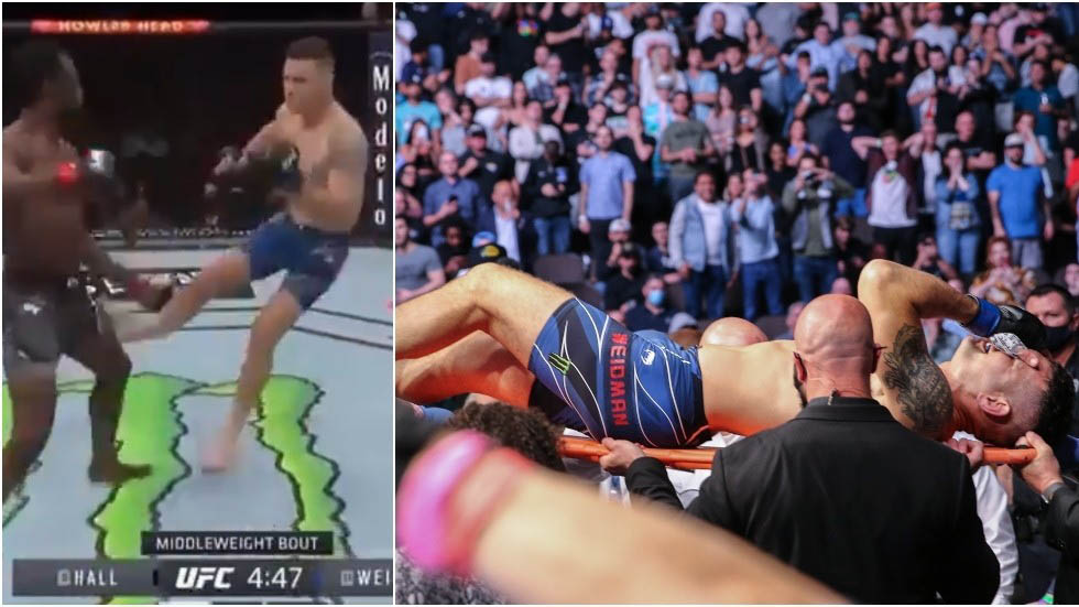 The MMA community's reaction to Chris Weidman's break in the fight