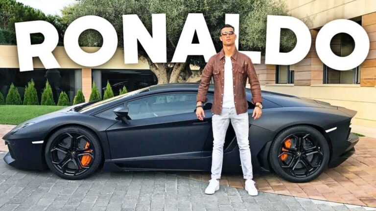 Cristiano Ronaldo’s splendid car collection includes Bugatti’s, Ferrari’s and a Lamborghini.