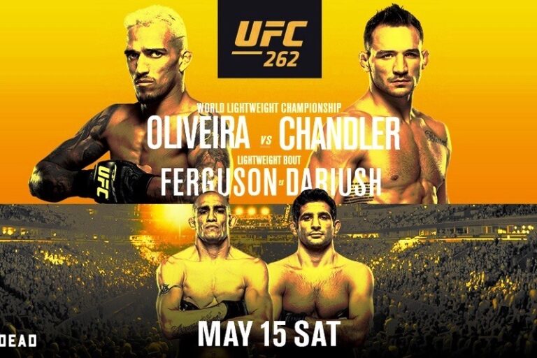 UFC 262: Oliveira vs. Chandler Full Betting Odds.
