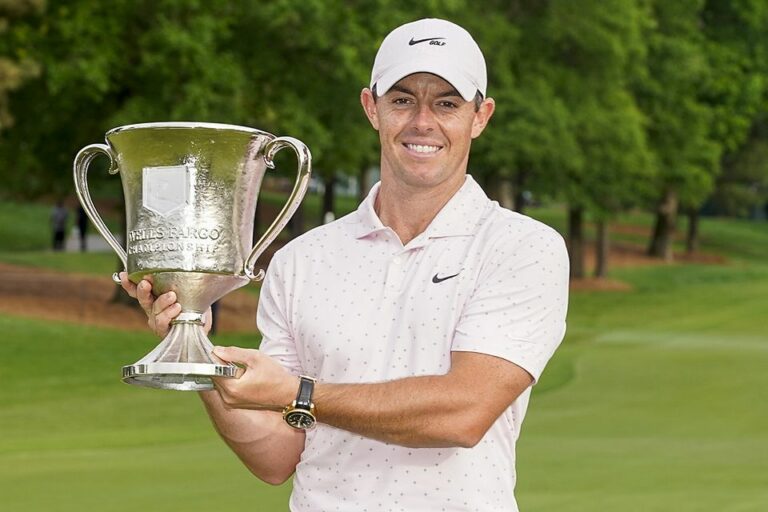 Wells Fargo Championship: Rory McIlroy wins first time since 2019
