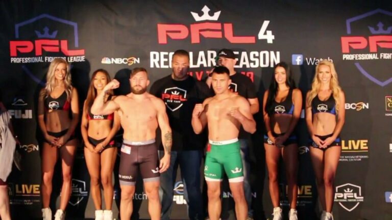PFL 4 weigh-in resultsclash. Video