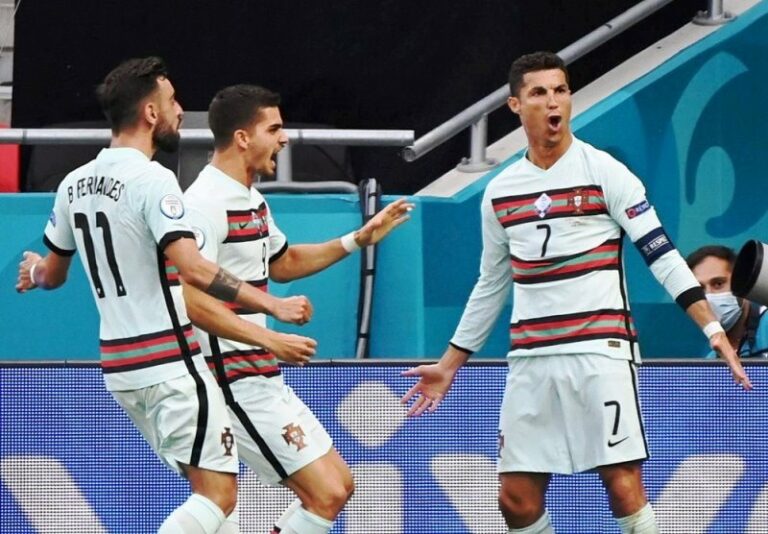 Cristiano Ronaldo’s historic double helps Portugal sink stubborn Hungary. Highlights