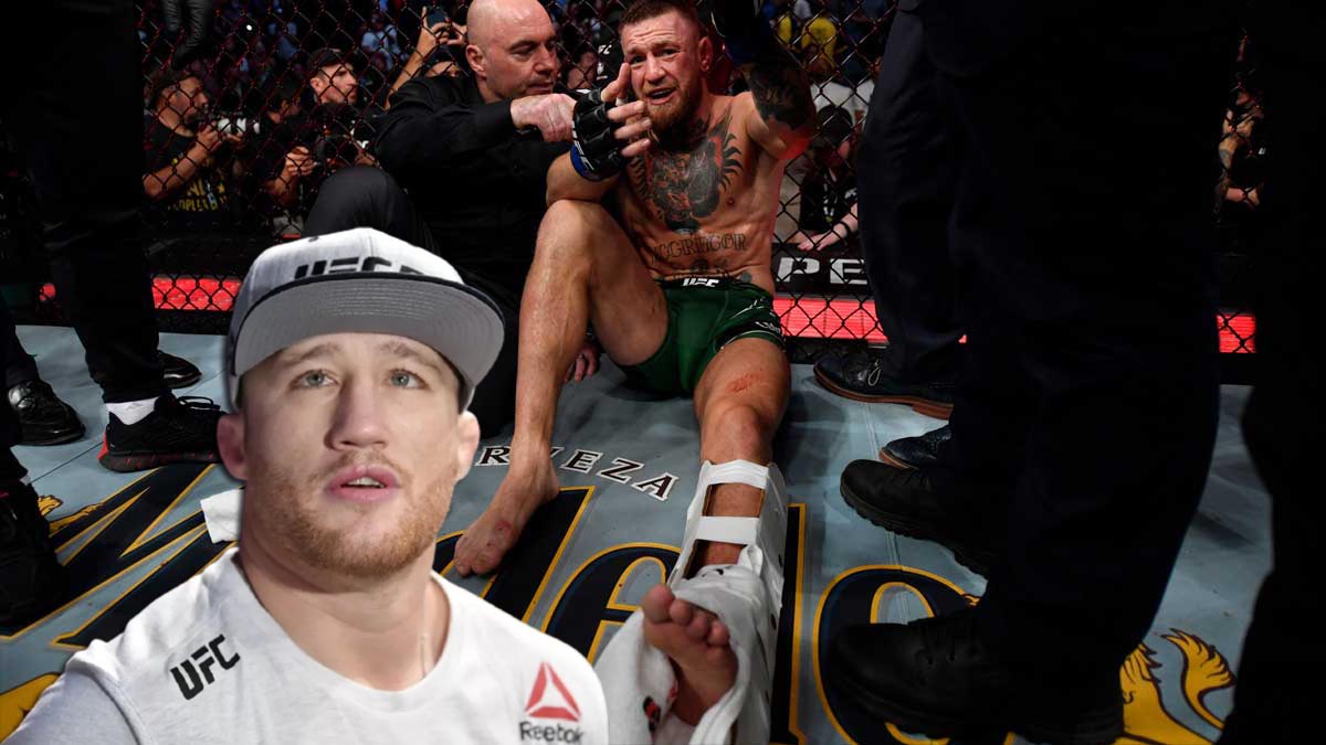 Justin Gaethje made fun of McGregor without words after losing to Porrier at UFC 264