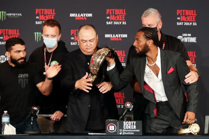 Patricio Freire and A.J. McKee brawled at a press conference before the fight. Video