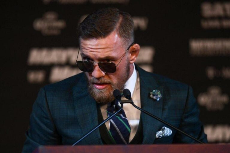 UFC superstar Conor McGregor reacts on backup for UFC 264 main event