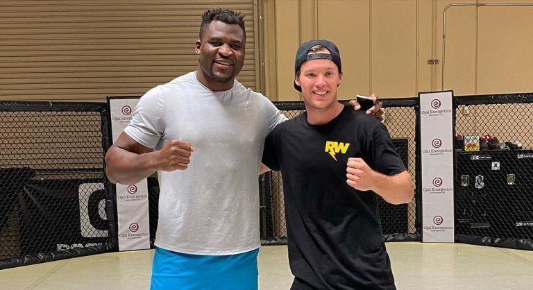 MMA news Francis Ngannou was brutally hit in the body by an action sports athlete Ryan Williams. Video.