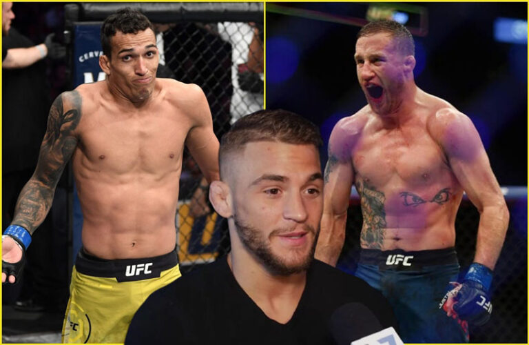 UFC news: Dustin Porrier does not agree with Justin Gaethje, who accused the reigning 155-pound champion Charles Oliveira a “quitter”.