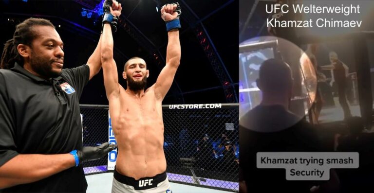 Khamzat Chimaev almost got into a fight with security at an MMA tournament in Sweden: Video