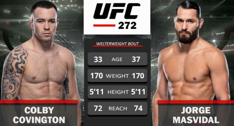 UFC NEWS: Jorge Masvidal VS Colby Covington to headline UFC 272 on March 5