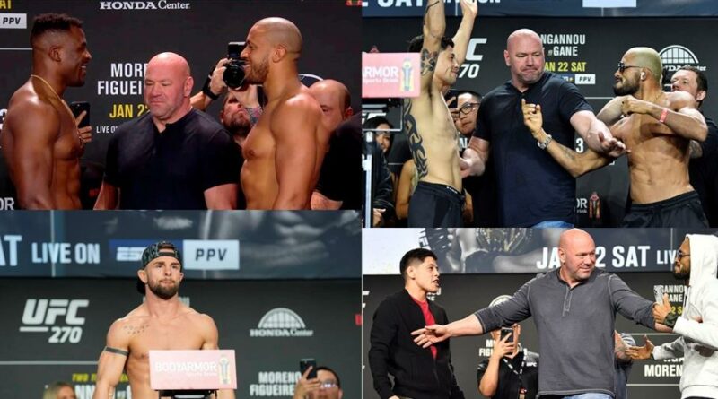 Will Know the main card fighters competing at UFC 270