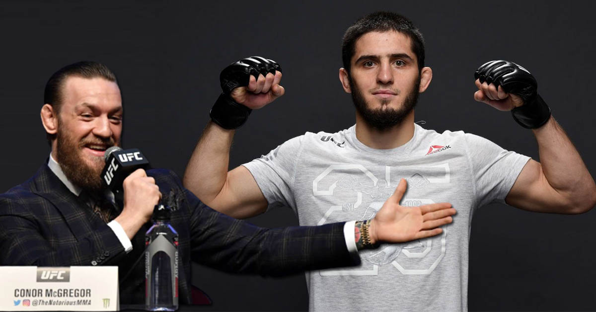Islam Makhachev was quizzed over his ambitions to fight Conor McGregor