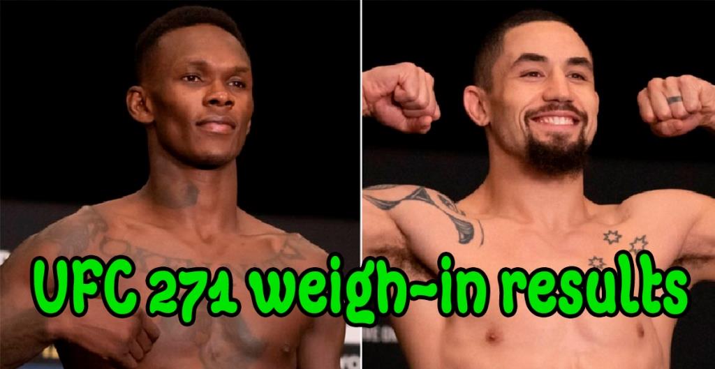 UFC 271 weigh-in results