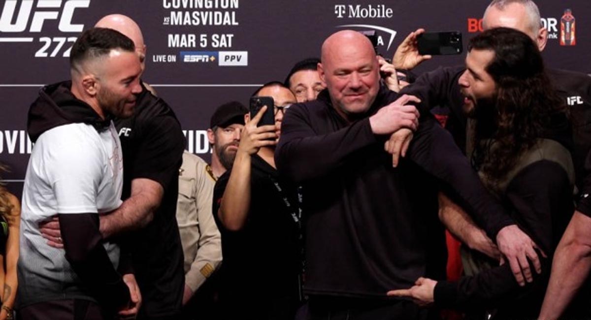 Dana White gave his views on Jorge Masvidal's altercation with Colby Covington in Miami last month.