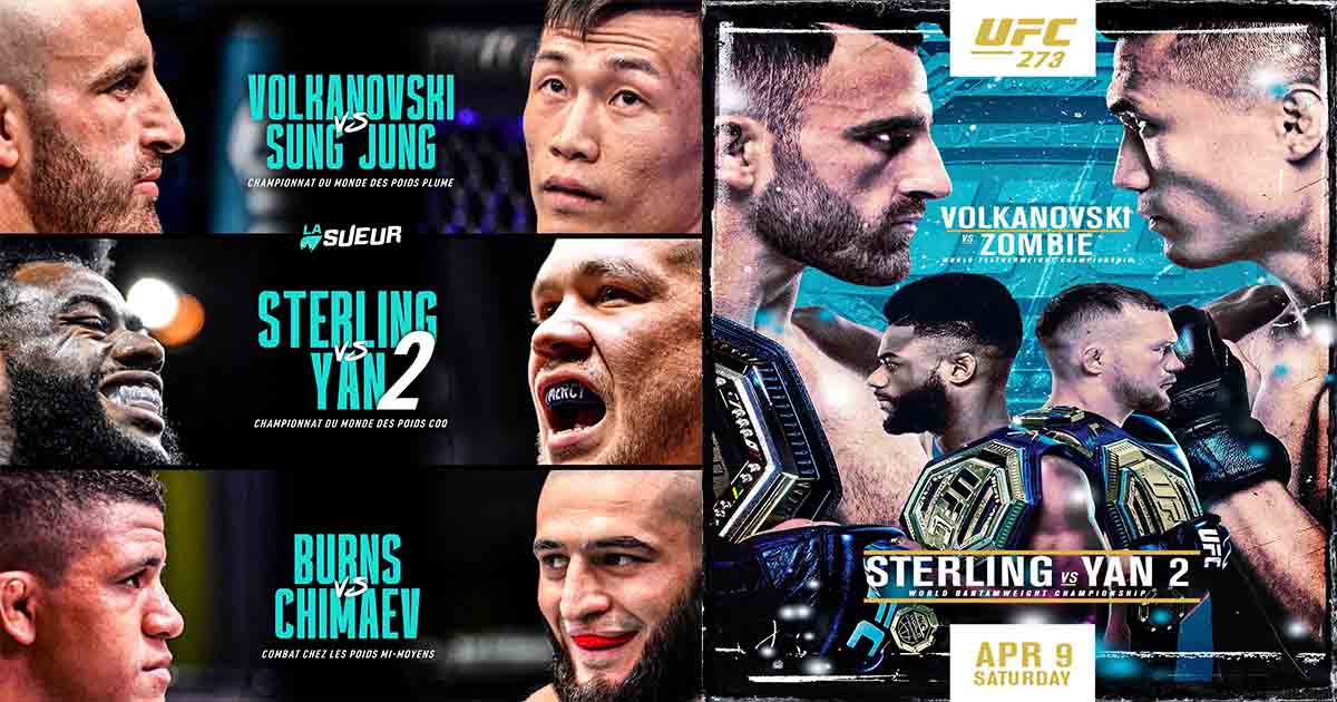 UFC 273 How to watch, Full fight card, Odds and Info