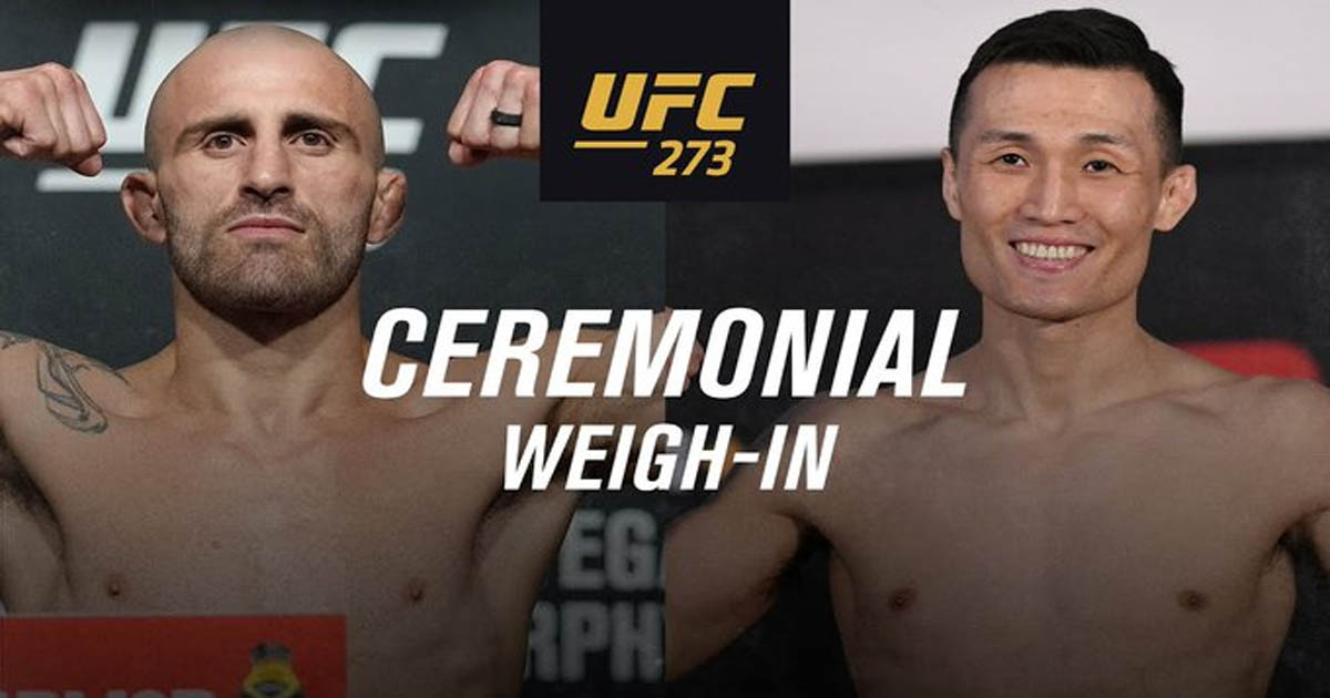 UFC 273 weigh-in results Highlights