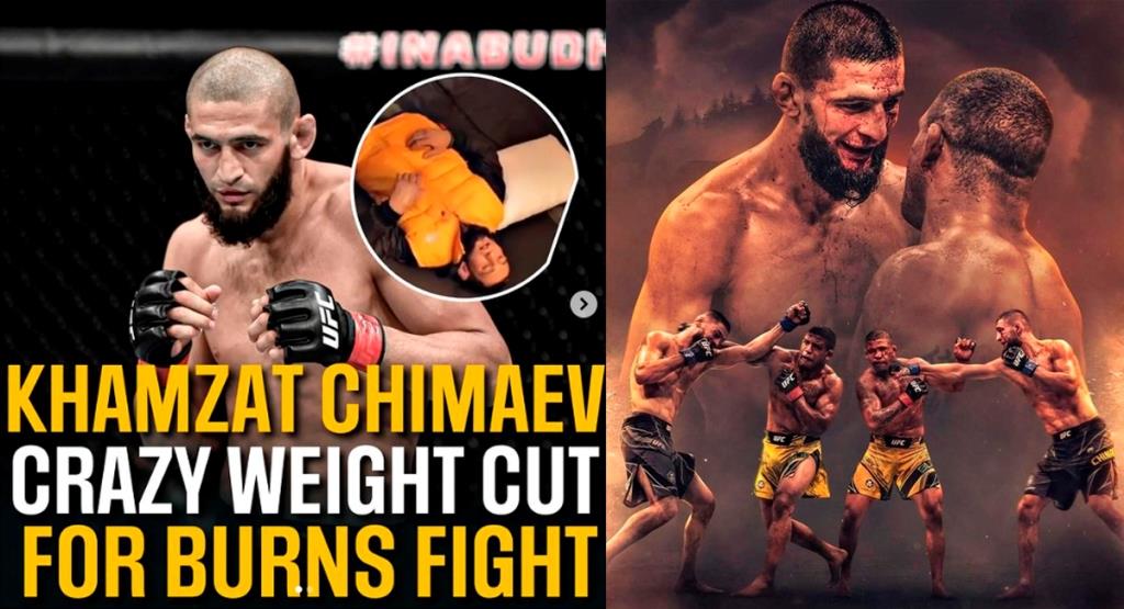 Khamzat Chimaev truly struggling to make the weight before the fight against Gilbert Burns at UFC 273 (VIDEO)