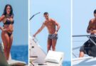 Cristiano Ronaldo has been photographed whilst catching some sun with his girlfriend Georgina Rodriguez on a private yacht