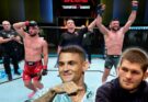 Dustin Poirier, Khabib Nurmagomedov, Islam Makhachev, and other UFC fighters reacted after Mateusz Gamrot defeats Arman Tsarukyan at UFC Vegas 57