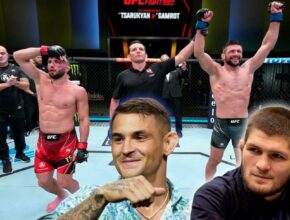 Dustin Poirier, Khabib Nurmagomedov, Islam Makhachev, and other UFC fighters reacted after Mateusz Gamrot defeats Arman Tsarukyan at UFC Vegas 57
