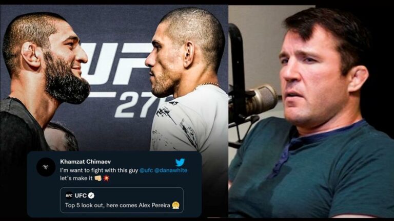 Chael Sonnen offered his take on Khamzat Chimaev’s call-out of Alex Pereira