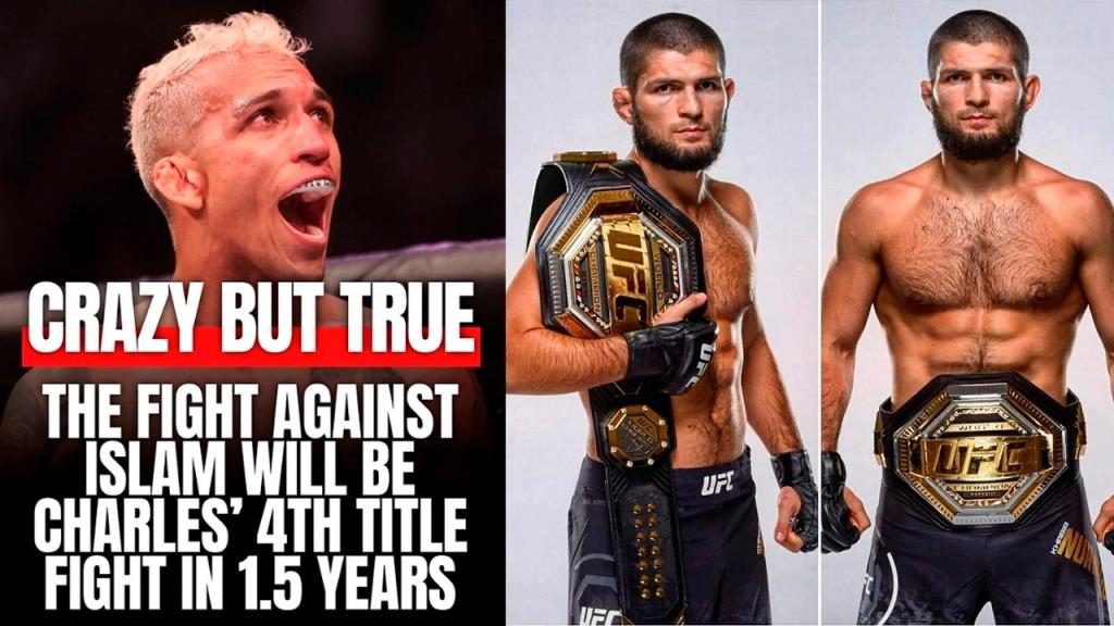 Fans rave about Charles Oliveira having four title fights in 1.5 years, unlike Khabib Nurmagomedov