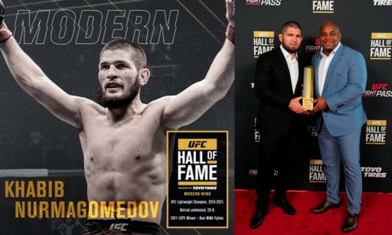 Welcome to the UFC Hall of Fame 2022:  Khabib Nurmagomedov, Daniel Cormier and their reaction