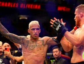 Charles Oliveira talks about the knockdowns he received in a fight with Justin Gaethje at UFC 274