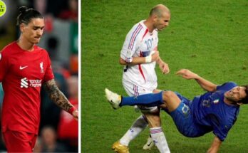 Rio Ferdinand reacts to Liverpool Darwin Nunez’s headbutt