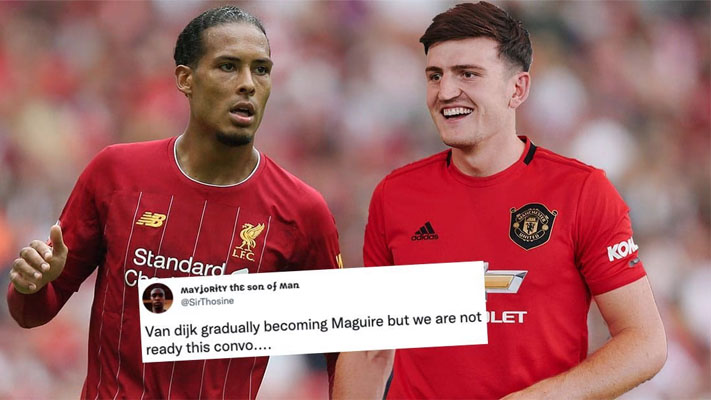 Fans claim Liverpool star Virgil van Dijk has been ‘as bad as’ the Manchester United captain this season