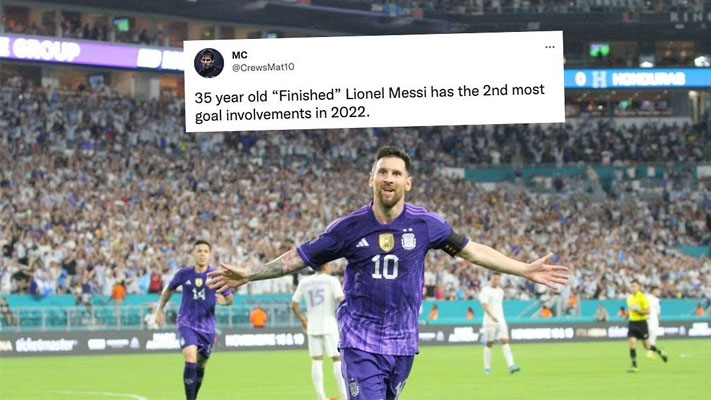 Fans go crazy as Lionel Messi scores a stunning goal for Argentina