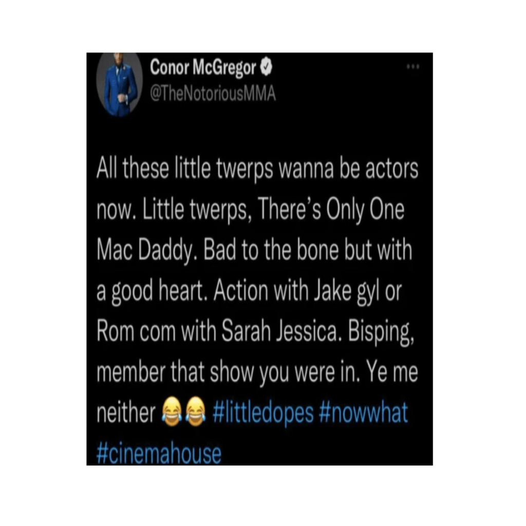 https://sportsandworld.com/conor-mcgregor-roasts-former-ufc-champion-over-movie-career-while-bragging-about-his-upcoming-film-in-now-deleted-tweet.html