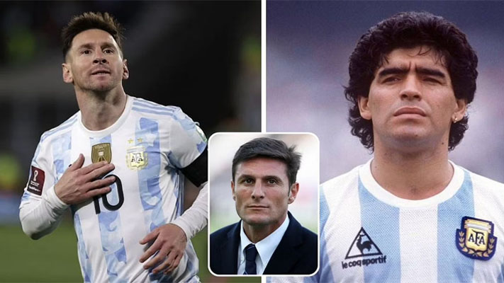 Javier Zanetti offers opinion on Lionel Messi being compared to Diego Maradona