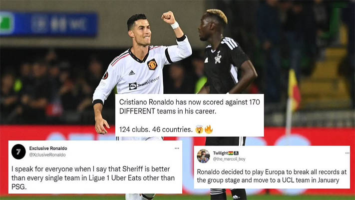 See the reaction of football fans to Cristiano Ronaldo seals 2-0 Manchester United win over Sheriff Tiraspol