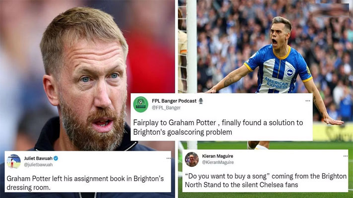 Fans explodes as Graham Potter suffers embarrassing 4-1 loss with Chelsea on his return to Brighton
