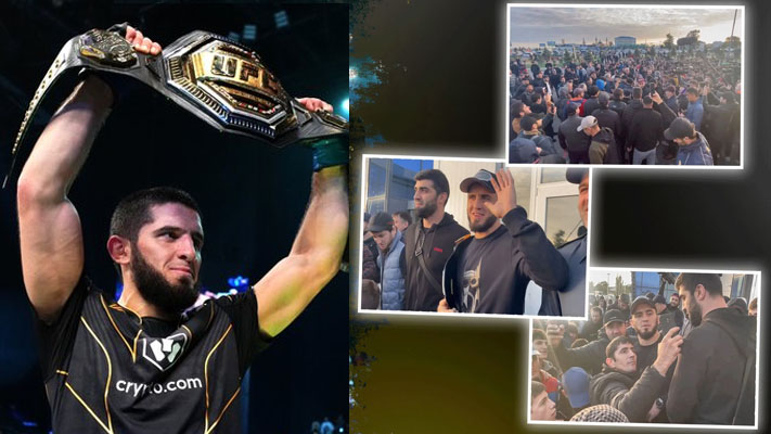 Islam Makhachev puts UFC lightweight title on his father’s shoulder amidst hero’s welcome in Dagestan – Reports
